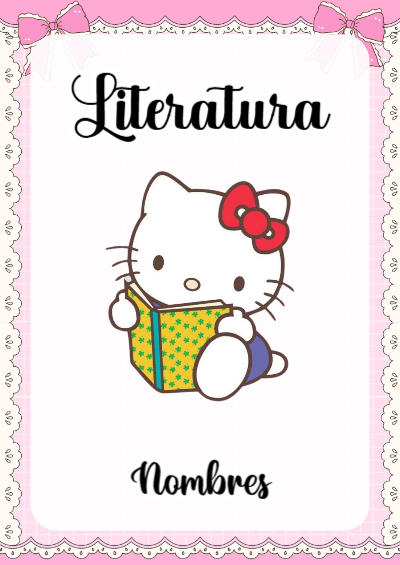 Portada de Hello Kitty de Literatura para cuaderno para niños de primaria - estilo único para estudiantes