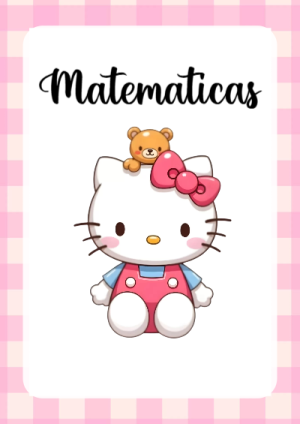 Portada de Hello Kitty para cuaderno personalizada para imprimir - diseño escolar moderno
