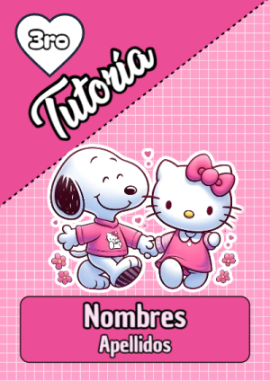 Portada de Hello Kitty para tutoria para cuaderno para estudiantes - creación especial de Mini Canva
