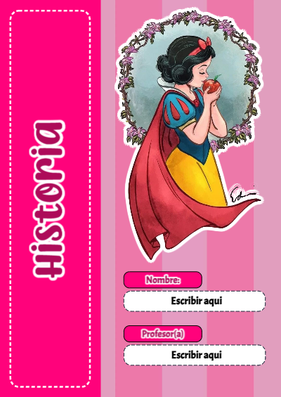 Portada de Historia con princesas de disney Editable para Imprimir Gratis