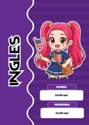 Portada de Huntrix de Ingles para cuaderno escolar creativa - para todas las edades y grados