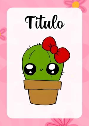 Portada de Kawaii para cuaderno para clases - versión premium para imprimir