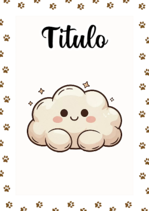 Portada de Kawaii para cuaderno llamativa y bonita - formato digital listo para usar