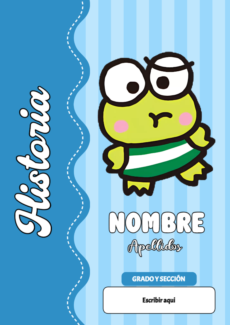 Portada de Keroppi de Historia Editable para Imprimir Gratis