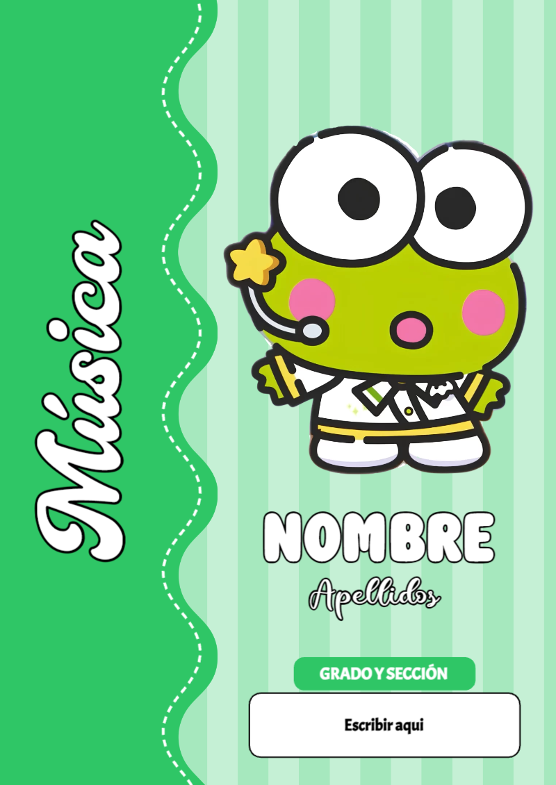 Portada de Keroppi de Música para cuaderno ideal para niños - para todas las edades y grados
