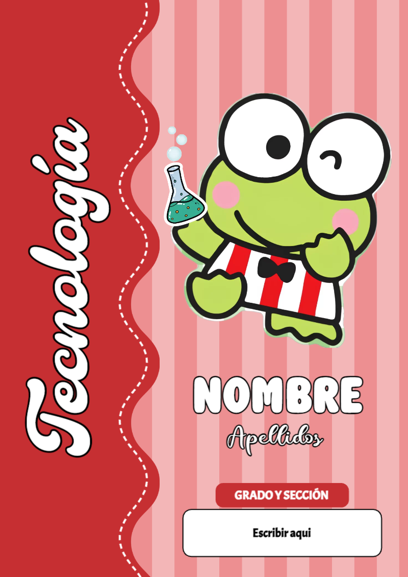 Portada de Keroppi de Tecnología Editable para Imprimir Gratis