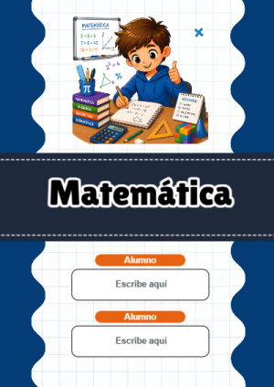 Portada de Matemática para cuaderno ideal para niños - ideal para cuadernos de espiral