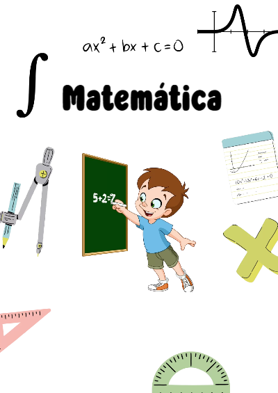 Portada de Matemática Editable para Imprimir Gratis