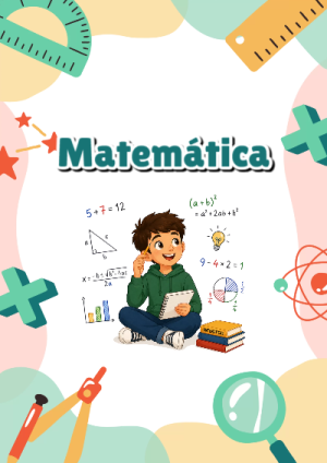 Portada de Matemática para cuaderno colorida y creativa - para personalizar tus materias