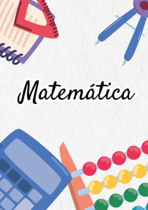 Portada de Matemática para cuaderno lista para imprimir en A4 - ideal para el nuevo año escolar