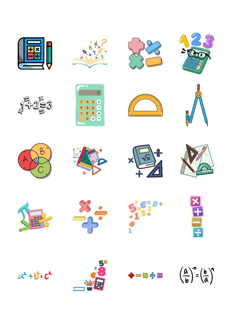 Stickers decorativos de Materias Editables para Imprimir Gratis (Diseño 1) para imprimir en A4 - diseño exclusivo y original