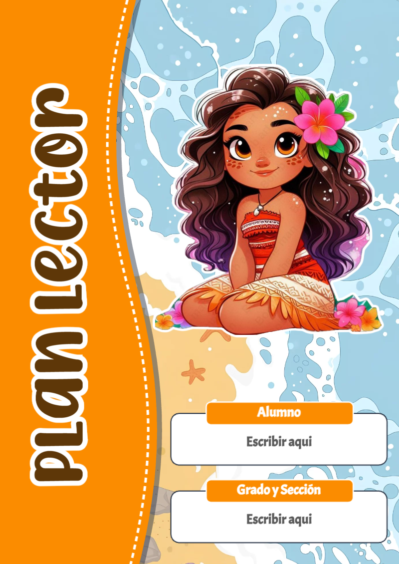 Portada de Moana de Plan Lector Editable para Imprimir Gratis