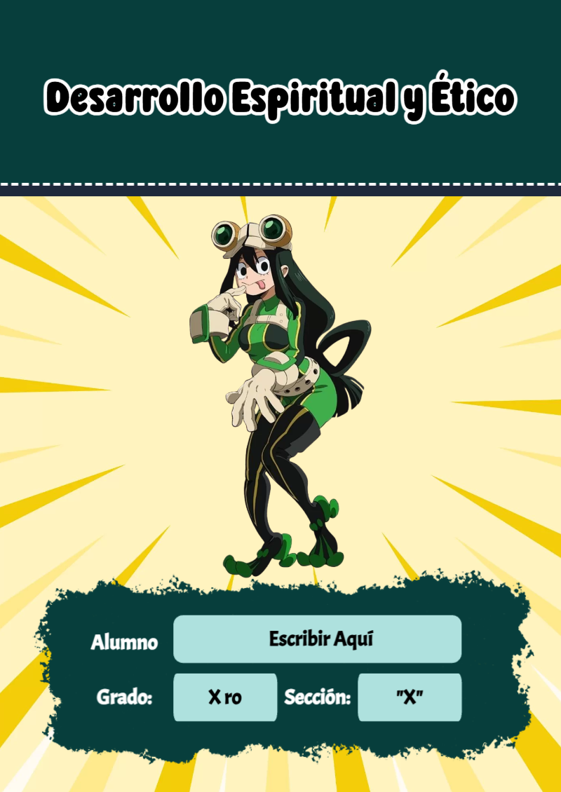 Portada de My Hero Academia de Desarrollo Espiritual y Ético para cuaderno decorativa y bonita - estilo único para estudiantes