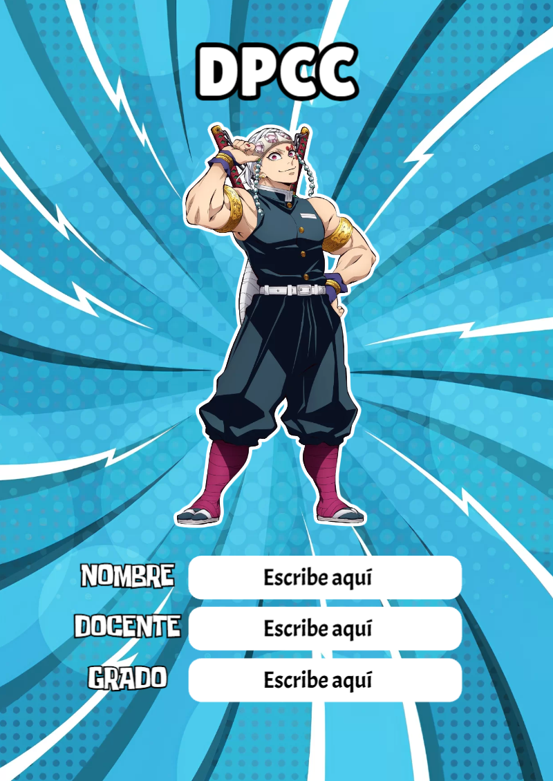 Portada de My Hero Academia de DPCC para cuaderno para primaria - versión premium para imprimir