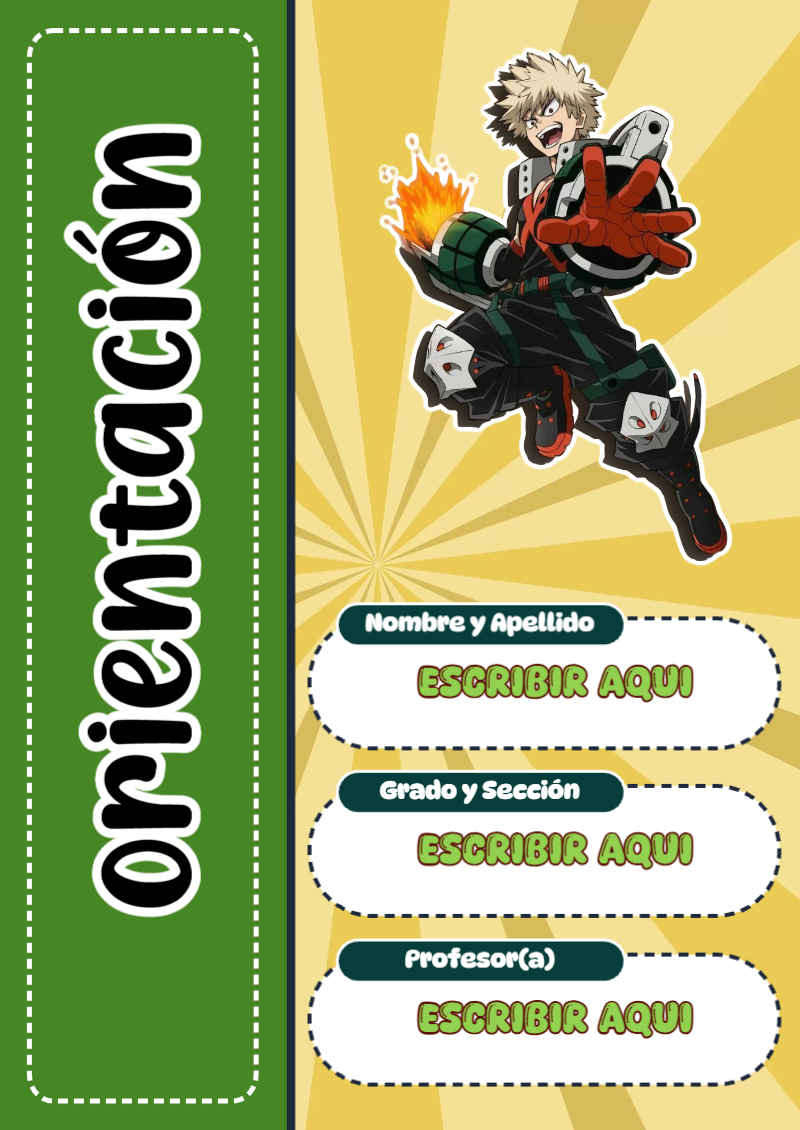 Portada de My Hero Academia de Orientación para cuaderno ideal para niños - perfecto para organizar tus apuntes