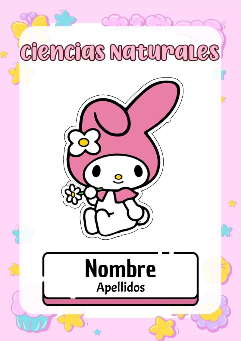 Portada de My Melody de Ciencias Naturales para cuaderno para estudiantes - para el regreso a clases