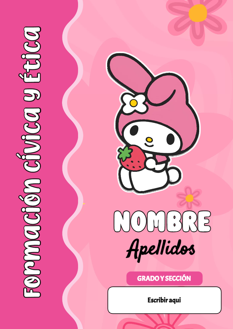 Portada de My Melody de Formación Cívica y Ética Editable para Imprimir Gratis