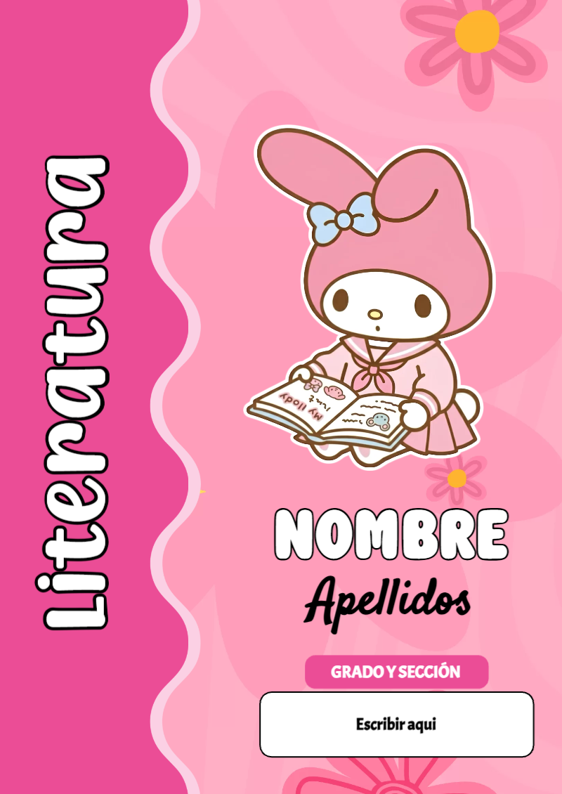 Portada de My Melody de Literatura Editable para Imprimir Gratis