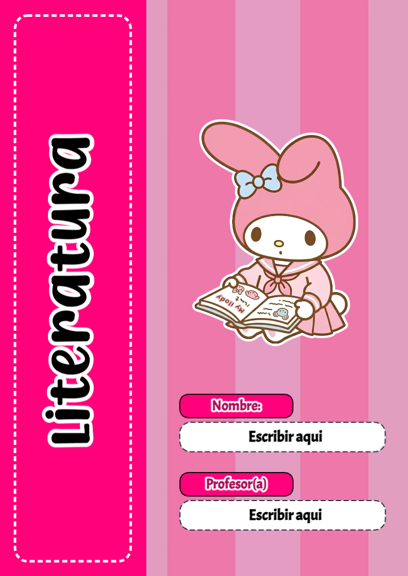 Portada de My Melody de Literatura Editable para Imprimir Gratis