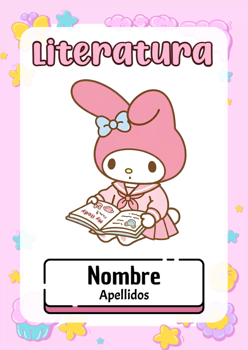 Portada de My Melody de Literatura para cuaderno en tamaño A4 - para todas las edades y grados