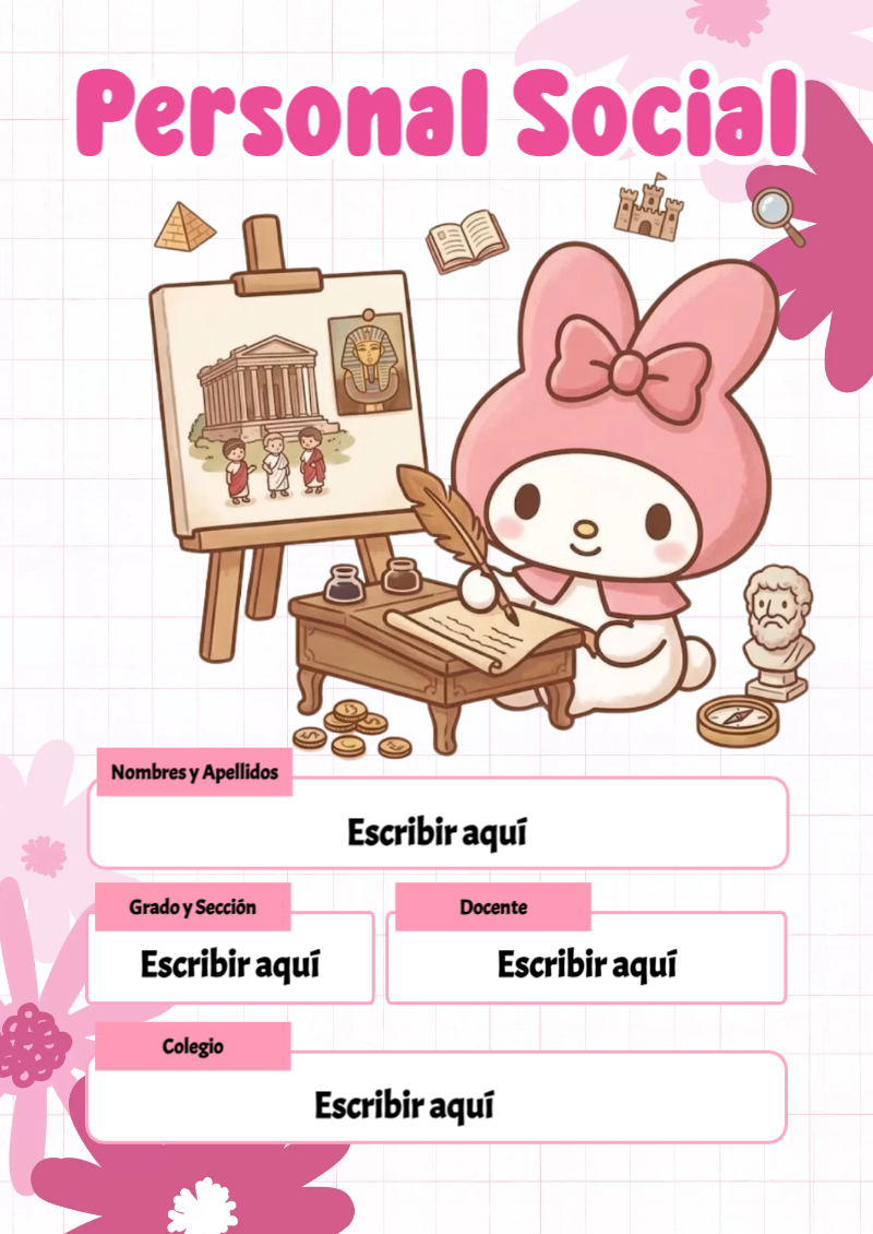 Portada de My Melody de Personal Social Editable para Imprimir Gratis