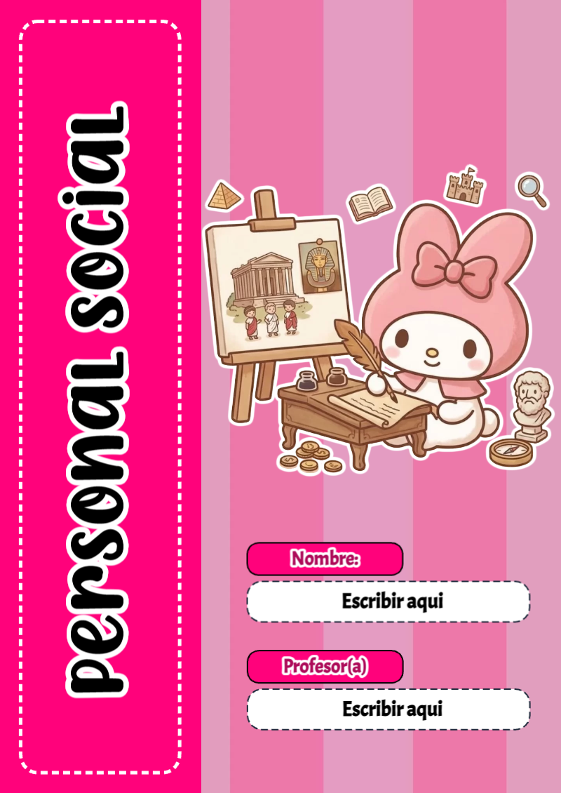 Portada de My Melody de Personal Social Editable para Imprimir Gratis