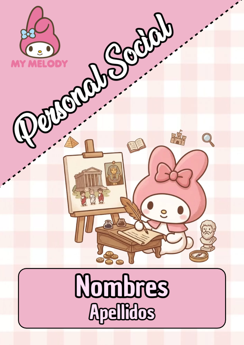 Portada de My Melody de Personal Social Editable para Imprimir Gratis
