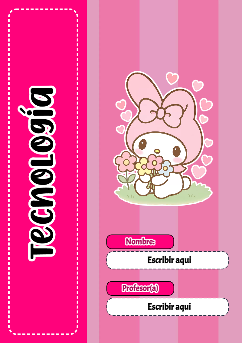 Portada de My Melody de Tecnología Editable para Imprimir Gratis