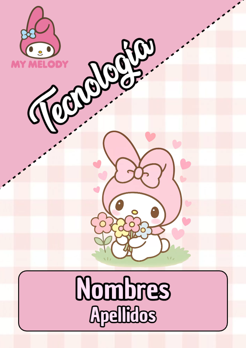 Portada de My Melody de Tecnología Editable para Imprimir Gratis