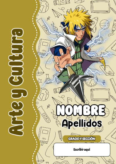 Portada de Naruto de Arte y Cultura Editable para Imprimir Gratis