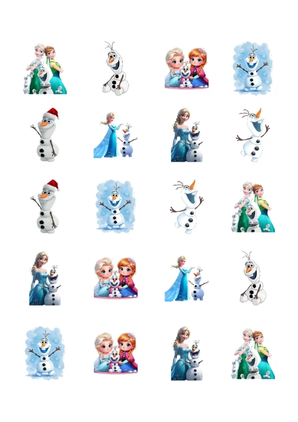 Stickers de Olaf Frozen para Imprimir en PDF Gratis (Diseño 1) para imprimir y recortar gratis - diseño escolar moderno