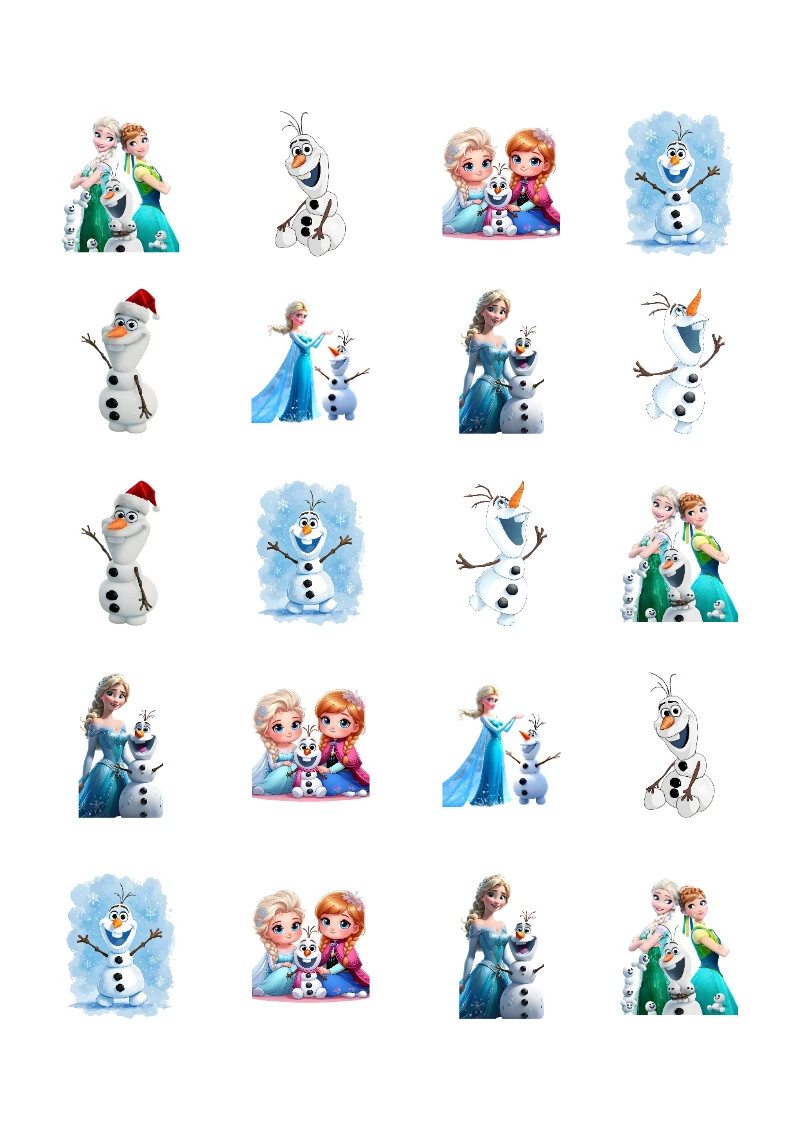 Stickers de Olaf Frozen para Imprimir en PDF Gratis (Diseño 1) para imprimir y recortar gratis - diseño escolar moderno