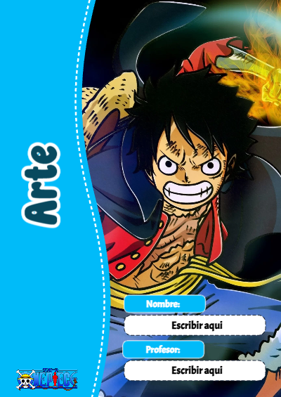 Portada de One Piece de Arte Editable para Imprimir Gratis