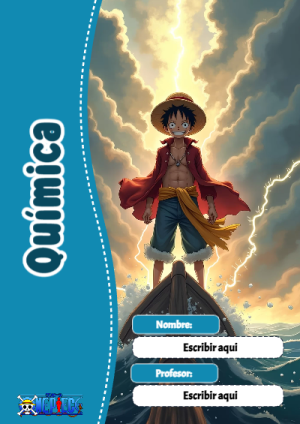 Portada de One Piece de Química para cuaderno con estilo creativo - ideal para cuadernos de espiral