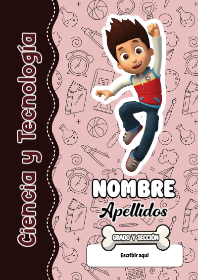 Portada de PAW Patrol de Ciencia y Tecnología para cuaderno ideal para niños - con colores vivos y llamativos