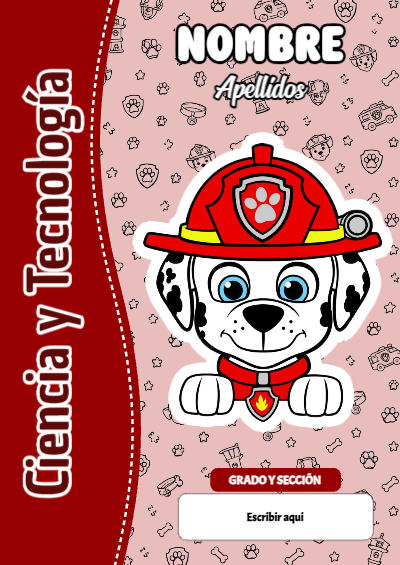 Portada de PAW Patrol de Ciencia y Tecnología para cuaderno para estudiantes - ideal para el nuevo año escolar