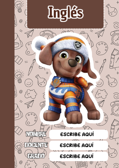 Portada de PAW Patrol de Inglés para cuaderno para primaria - para todas las edades y grados