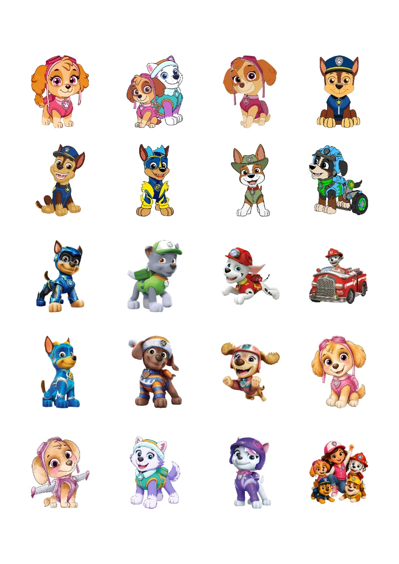 Stickers de Paw Patrol para Imprimir y Recortar Gratis (Diseño 2)