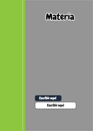 Portada de Plantillas - DS 1 para cuaderno con diseño escolar - versión premium para imprimir