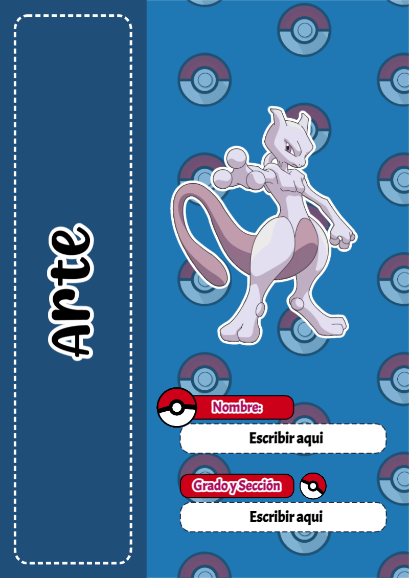 Portada de Pokemon de Arte Editable para Imprimir Gratis
