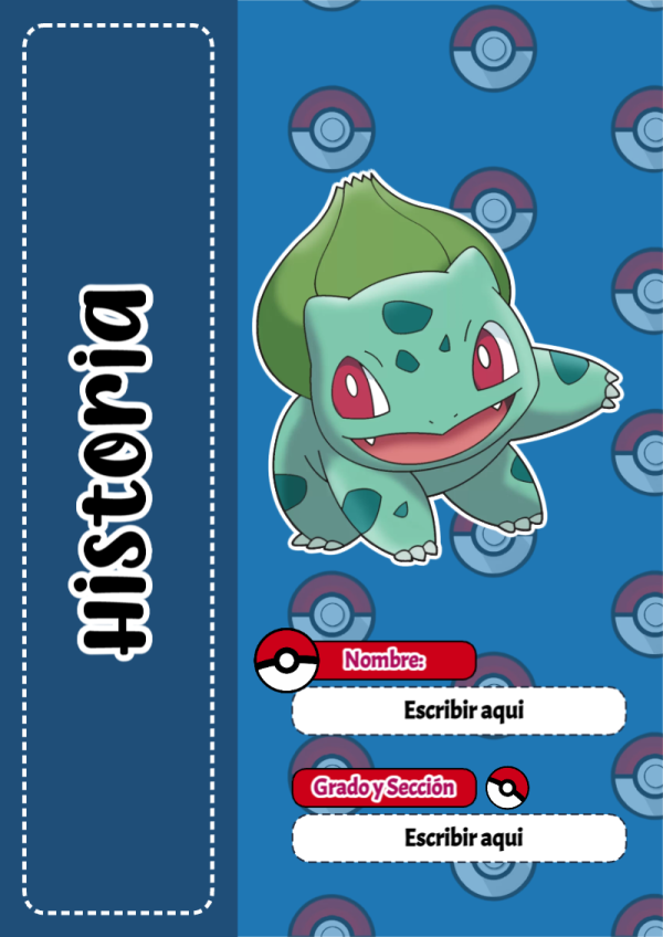 Portada de Pokemon de Historia para cuaderno para estudiantes - perfecto para organizar tus apuntes