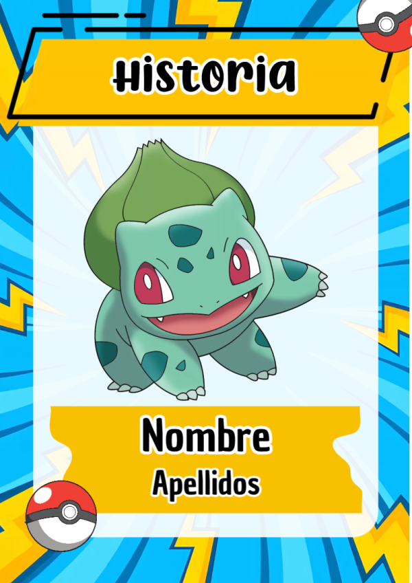 Portada de Pokemon de Historia para cuaderno llamativa y bonita - disponible para descarga gratuita