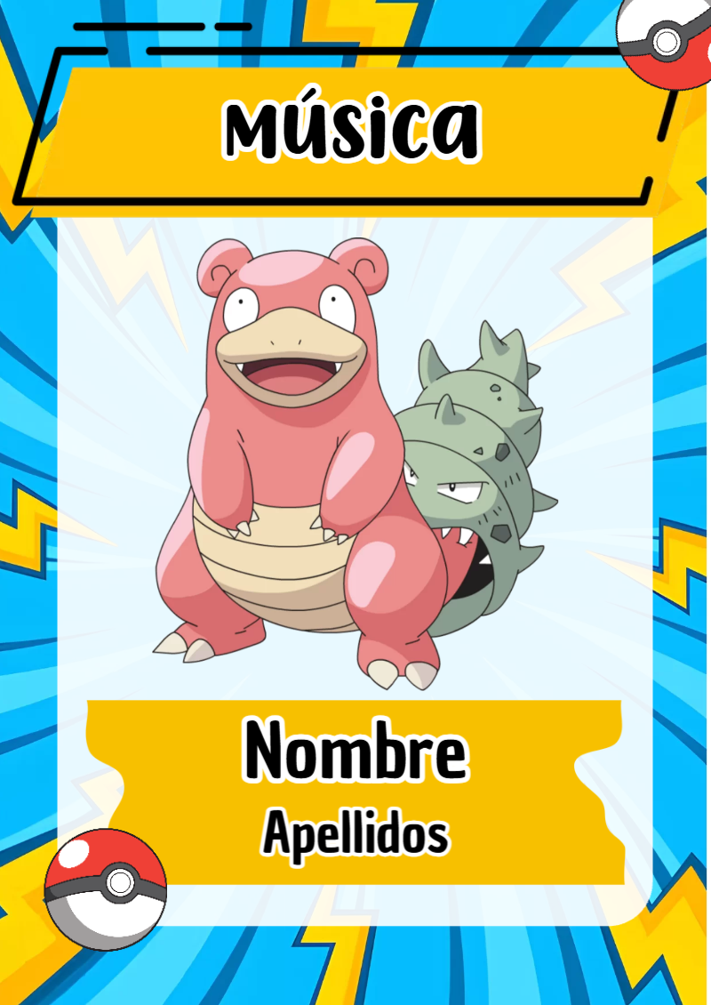 Portada de Pokemon de Música Editable para Imprimir Gratis
