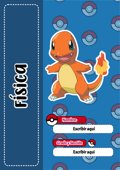 Portada de Pokemon de Pokemon de Física Editable para Imprimir Gratis