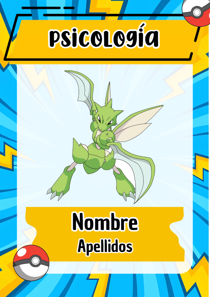Portada de Pokemon de Psicología para cuaderno escolar creativa - para todas las edades y grados