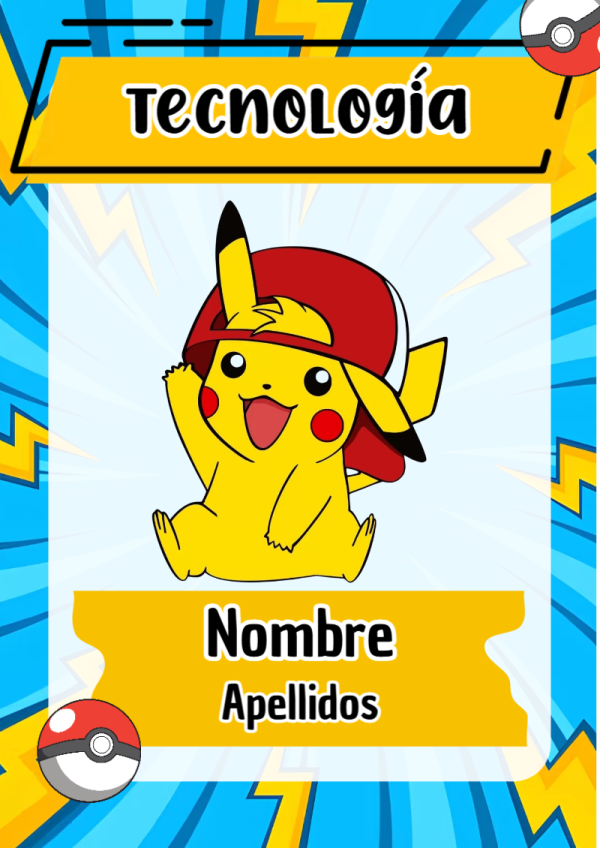 Portada de Pokemon de Tecnología para cuaderno ideal para niños - perfecto para organizar tus apuntes