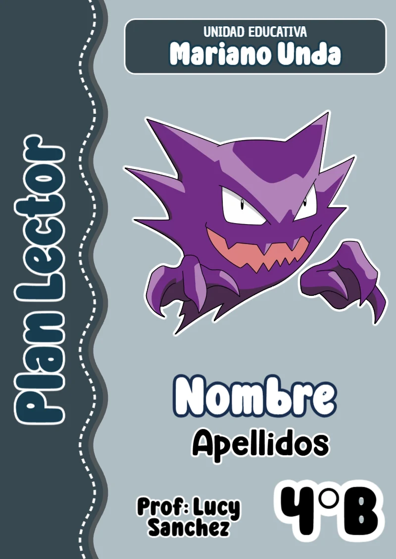 Portada de Pokemon Plan Lector para cuaderno con estilo infantil - para todas las edades y grados