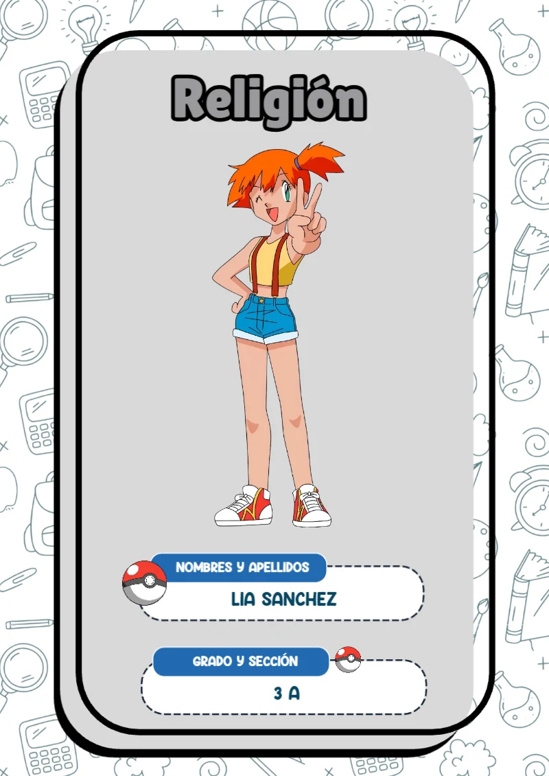 Portada de Pokemon Religión para cuaderno con diseño bonito - con colores vivos y llamativos