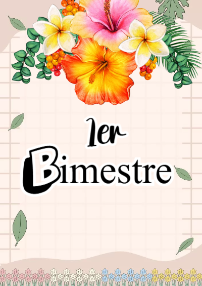 Portada de 1er primer bimestre Editable para Imprimir Gratis