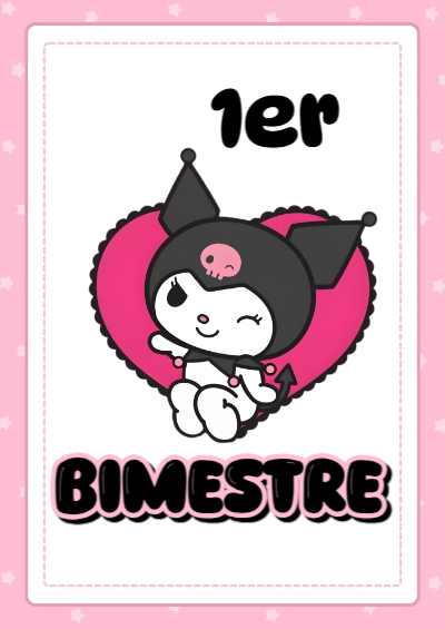 Portada de 1ER PRIMER BIMESTRE Editable para Imprimir Gratis